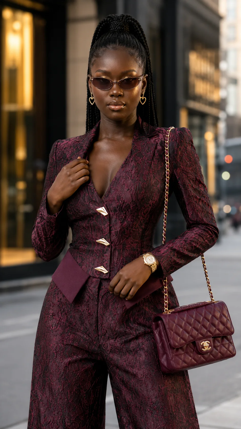 Amani Vale city scene full body portrait